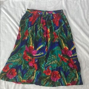 Vintage Floral Multicolor Skirt